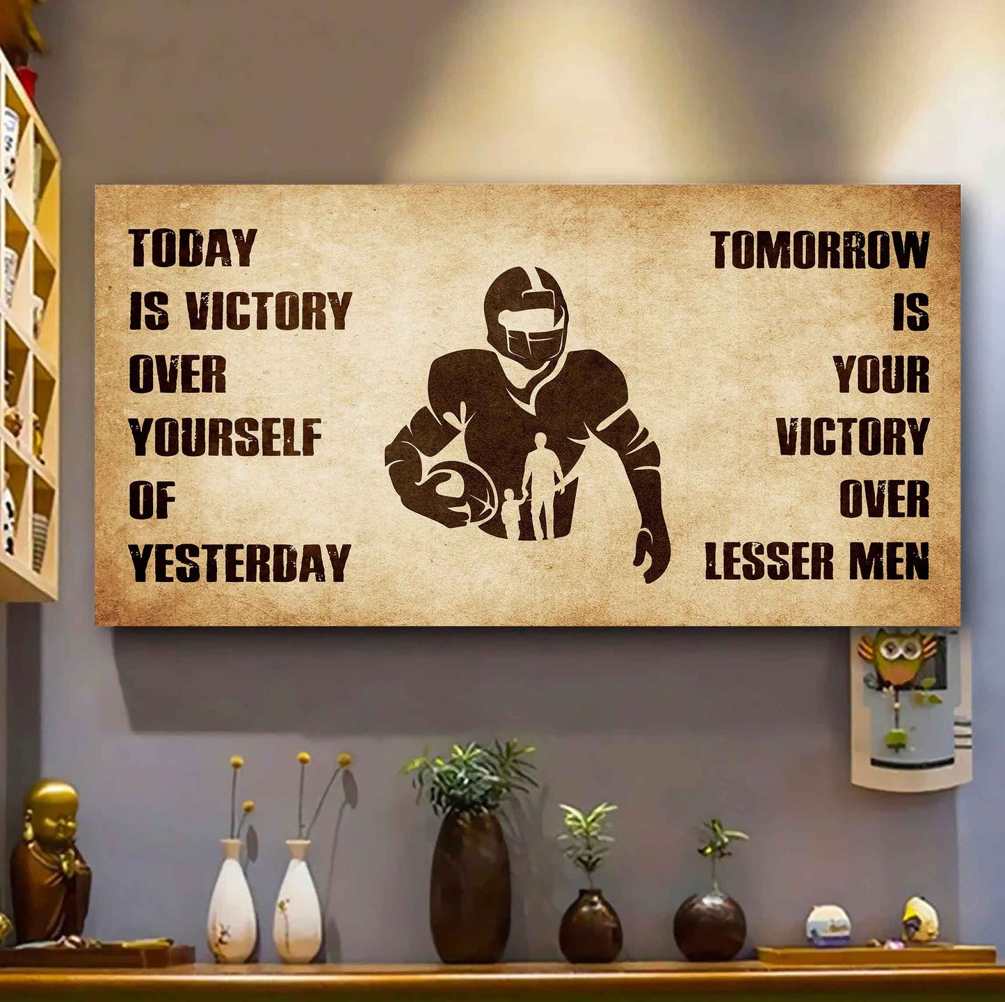 Personalized Knight Templar Poster Canvas - Today Is Victory Over Yourself Of Yesterday Tomorrow Is Your Victory Over Lesser Men