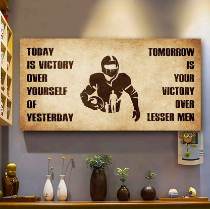 Personalized Soldier Poster Canvas - Today Is Victory Over Yourself Of Yesterday Tomorrow Is Your Victory Over Lesser Men