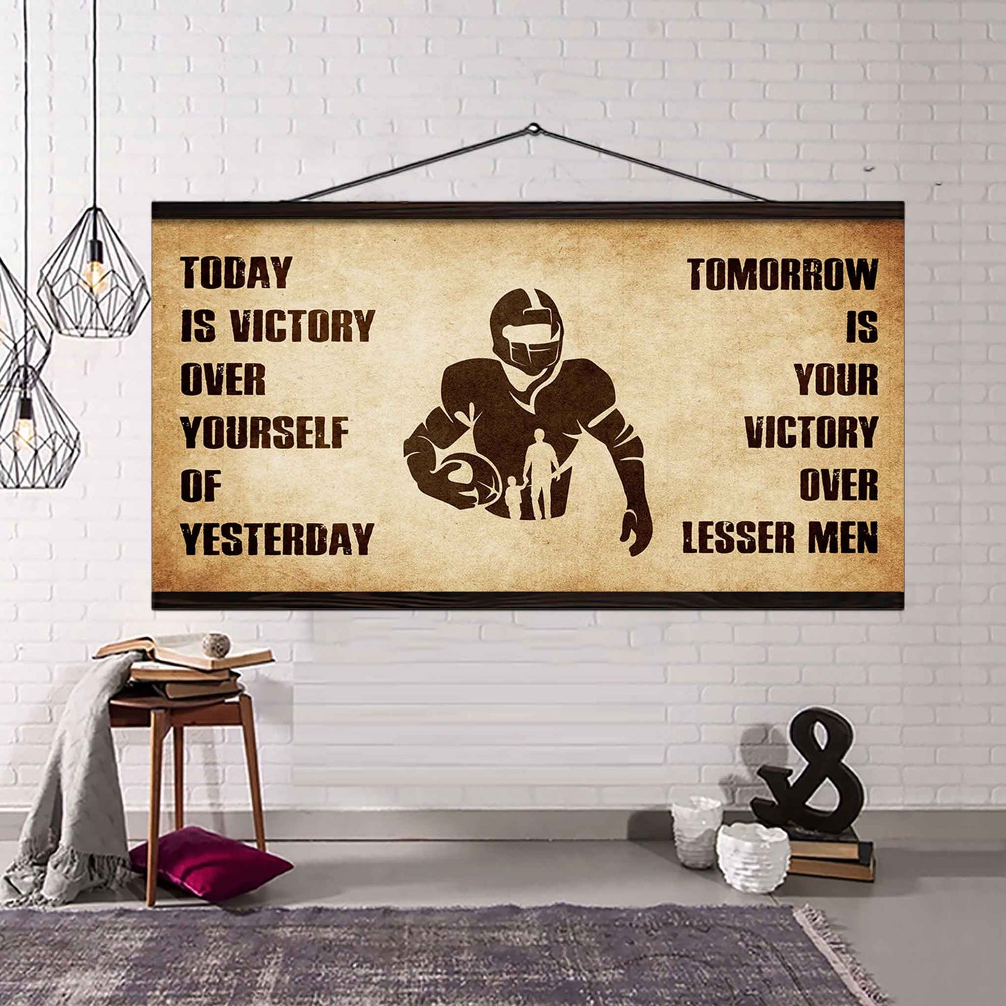 Personalized Knight Templar Poster Canvas - Today Is Victory Over Yourself Of Yesterday Tomorrow Is Your Victory Over Lesser Men