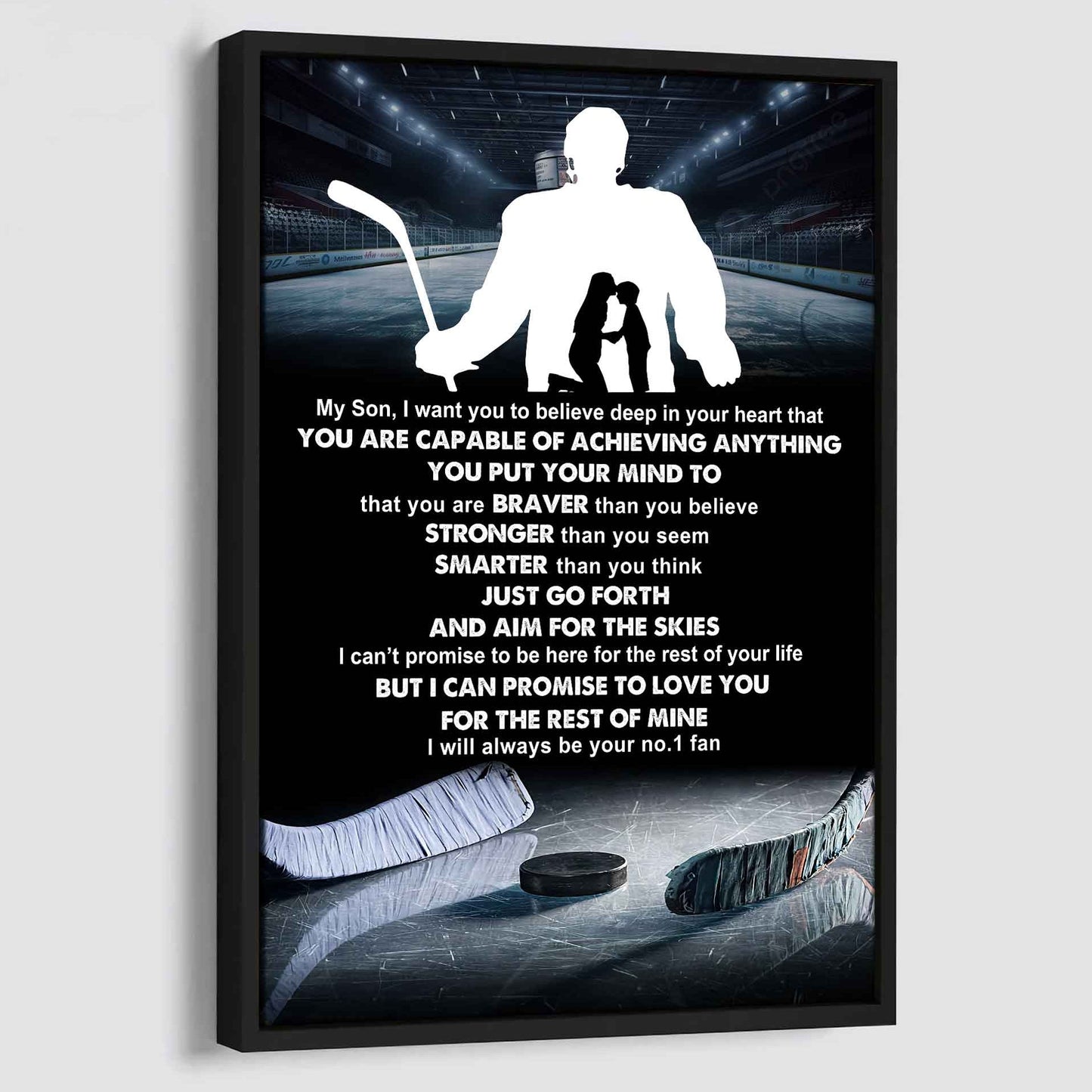 Baseball Poster Canvas Mom To Son - That You Are Braver Than You Believe You Are Capable Of I Will Always Your No 1 Fan
