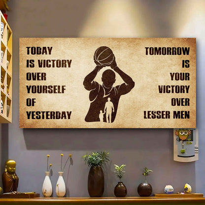 Personalized Knight Templar Poster Canvas - Today Is Victory Over Yourself Of Yesterday Tomorrow Is Your Victory Over Lesser Men