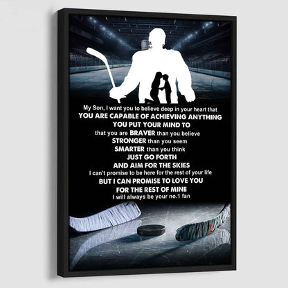 Sport Poster Canvas Mom To Son - That You Are Braver Than You Believe You Are Capable Of I Will Always Your No 1 Fan