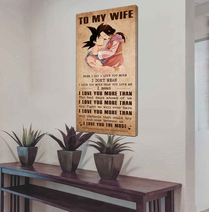 Samurai Poster Canvas To My Wife When I Say I Love You More - I Love You The Most Gift For Your Wife