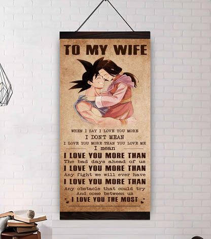Samurai Poster Canvas To My Wife When I Say I Love You More - I Love You The Most Gift For Your Wife