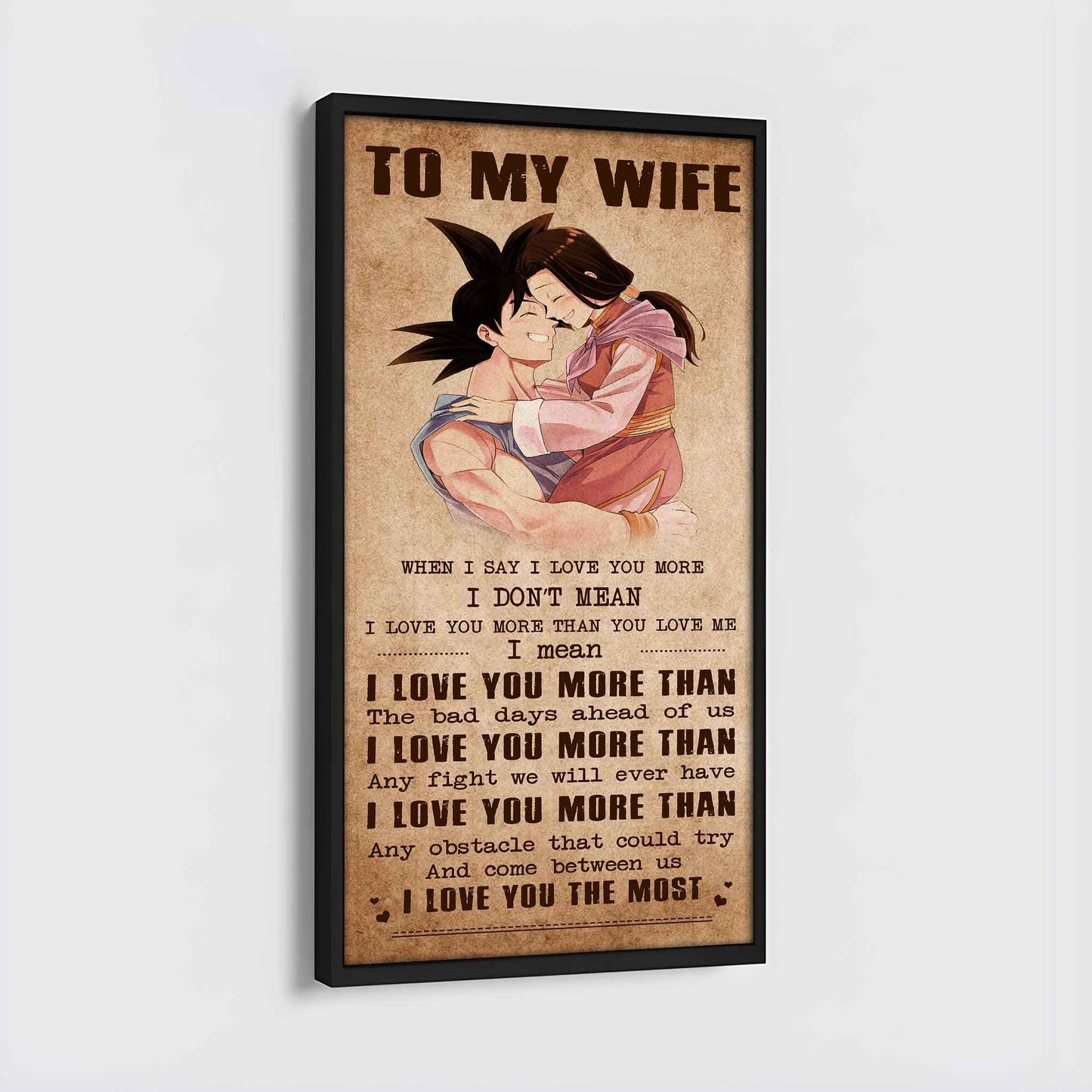 Samurai Poster Canvas To My Wife When I Say I Love You More - I Love You The Most Gift For Your Wife