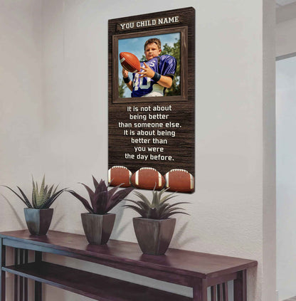 Personalized (Photo and Name) Poster Canvas It's Not About Being Better Than Someone Else It's About Being Better Than You Were The Day Before