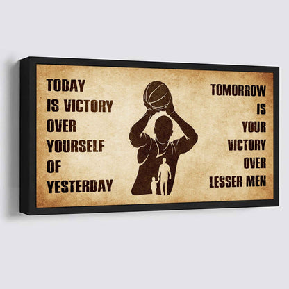 Personalized Knight Templar Poster Canvas - Today Is Victory Over Yourself Of Yesterday Tomorrow Is Your Victory Over Lesser Men