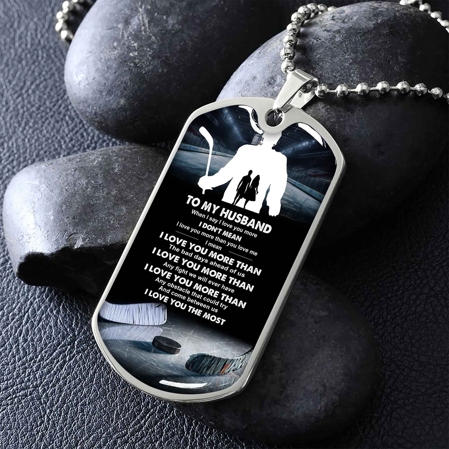 Sport Military Chain 18K Gold Plated Silver Plated To My Husband From Wife With Love Message