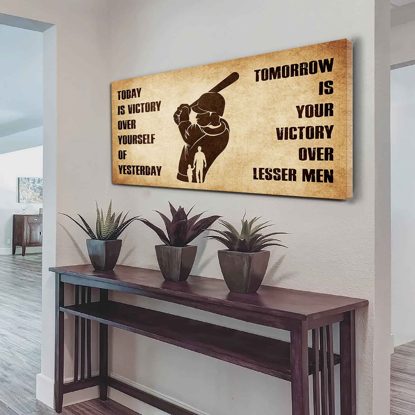 Personalized Soldier Poster Canvas - Today Is Victory Over Yourself Of Yesterday Tomorrow Is Your Victory Over Lesser Men