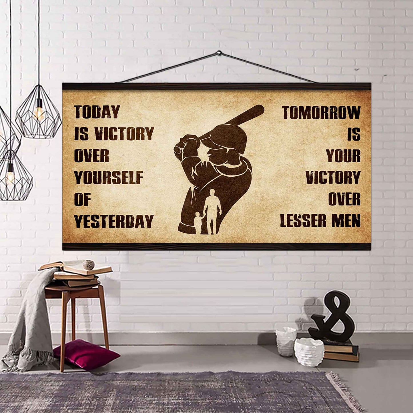 Personalized Soldier Poster Canvas - Today Is Victory Over Yourself Of Yesterday Tomorrow Is Your Victory Over Lesser Men