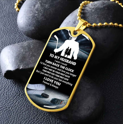 Sport Military Chain 18K Gold Plated Silver Plated To My Husband From Wife With Love Message