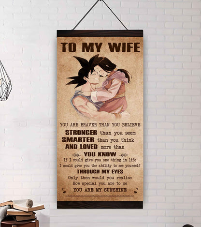 Samurai Poster Canvas You Are Braver Than You Believe - You Are My Sunshine Gift For Your Wife