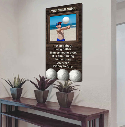 Personalized (Photo and Name) Poster Canvas It's Not About Being Better Than Someone Else It's About Being Better Than You Were The Day Before