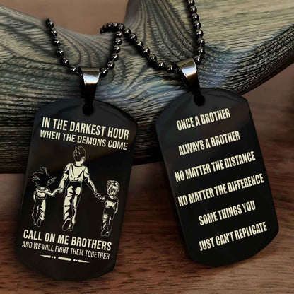 OP tem 3 Customizable engraved dog tag double sided gift from brother Once A Brother Always A Brother