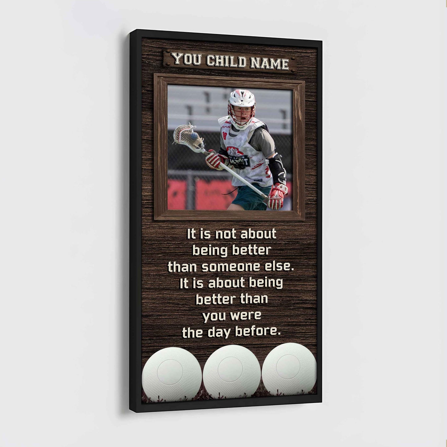 Personalized (Photo and Name) Poster Canvas It's Not About Being Better Than Someone Else It's About Being Better Than You Were The Day Before