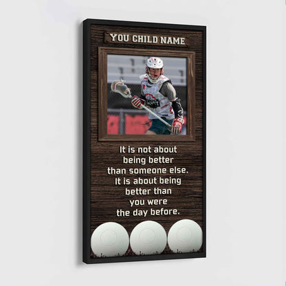 Personalized (Photo and Name) Poster Canvas It's Not About Being Better Than Someone Else It's About Being Better Than You Were The Day Before