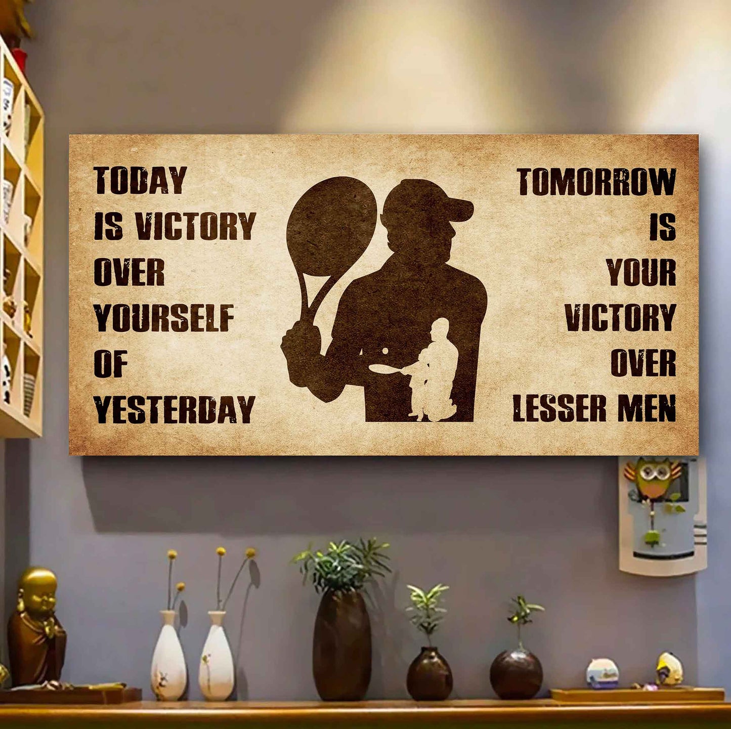 Personalized Knight Templar Poster Canvas - Today Is Victory Over Yourself Of Yesterday Tomorrow Is Your Victory Over Lesser Men