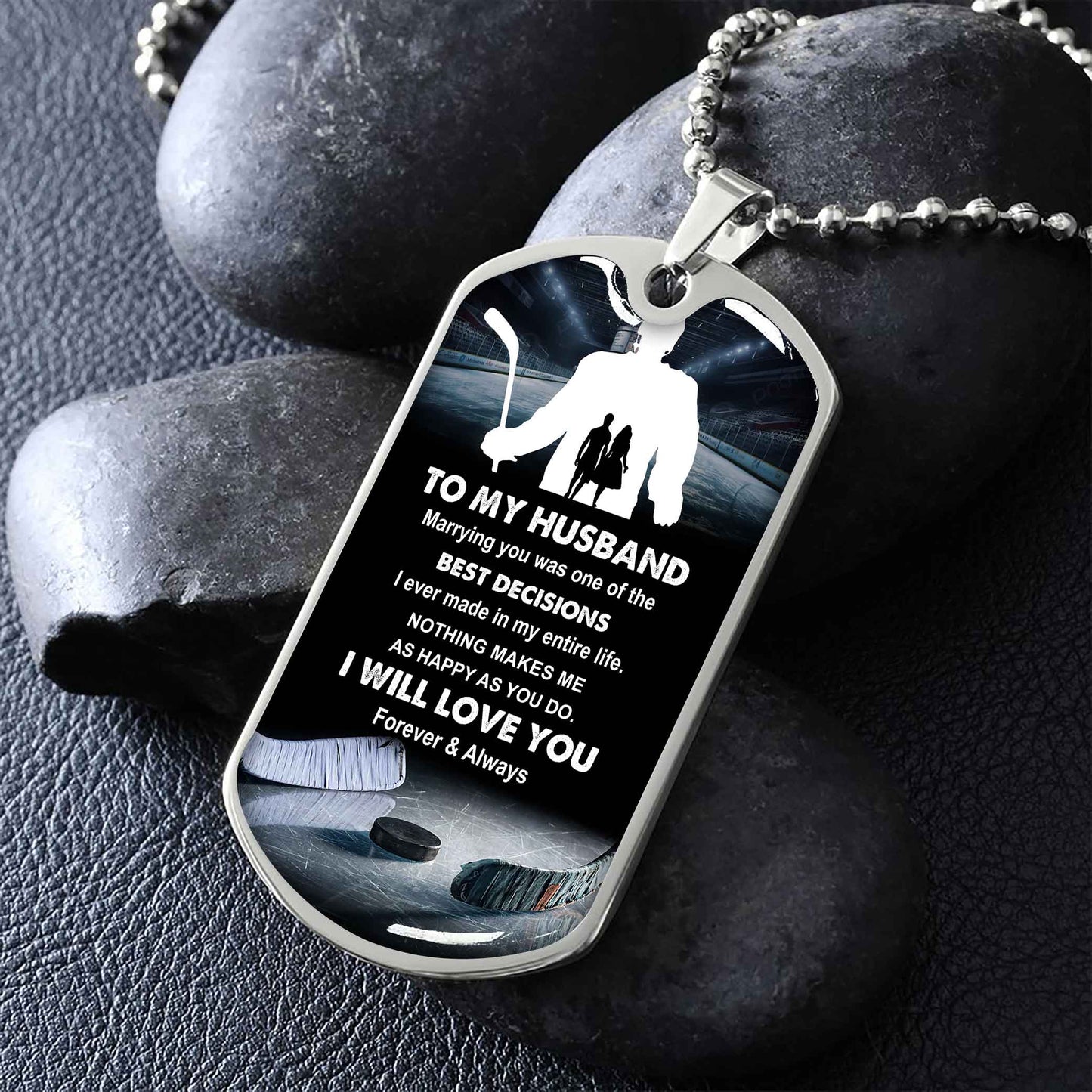 Sport Military Chain 18K Gold Plated Silver Plated To My Husband From Wife With Love Message