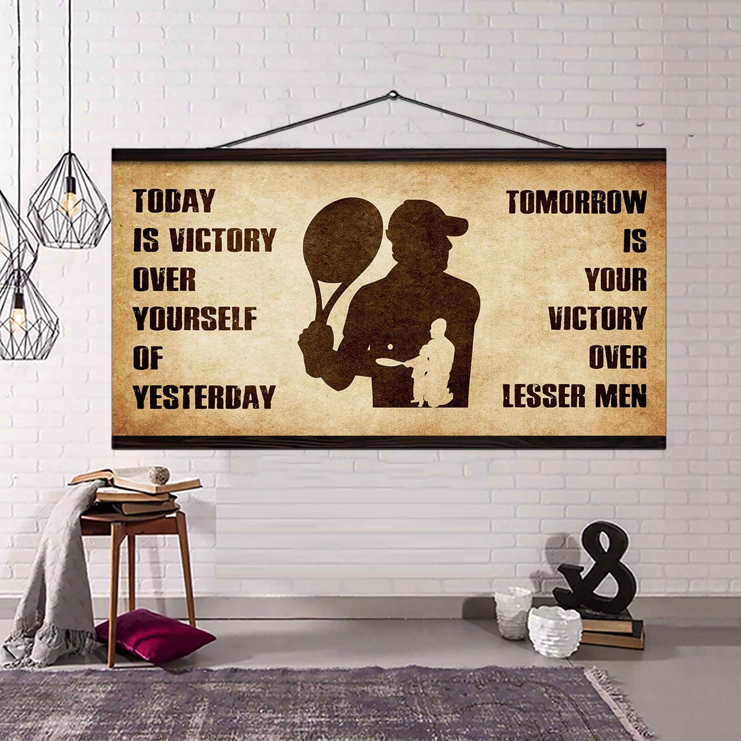 Personalized Knight Templar Poster Canvas - Today Is Victory Over Yourself Of Yesterday Tomorrow Is Your Victory Over Lesser Men