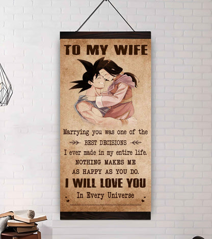 Family Poster Canvas To My Wife Marrying You Was One Of The Best Decisions - I Will Love You Forever And Always Gift For Your Wife