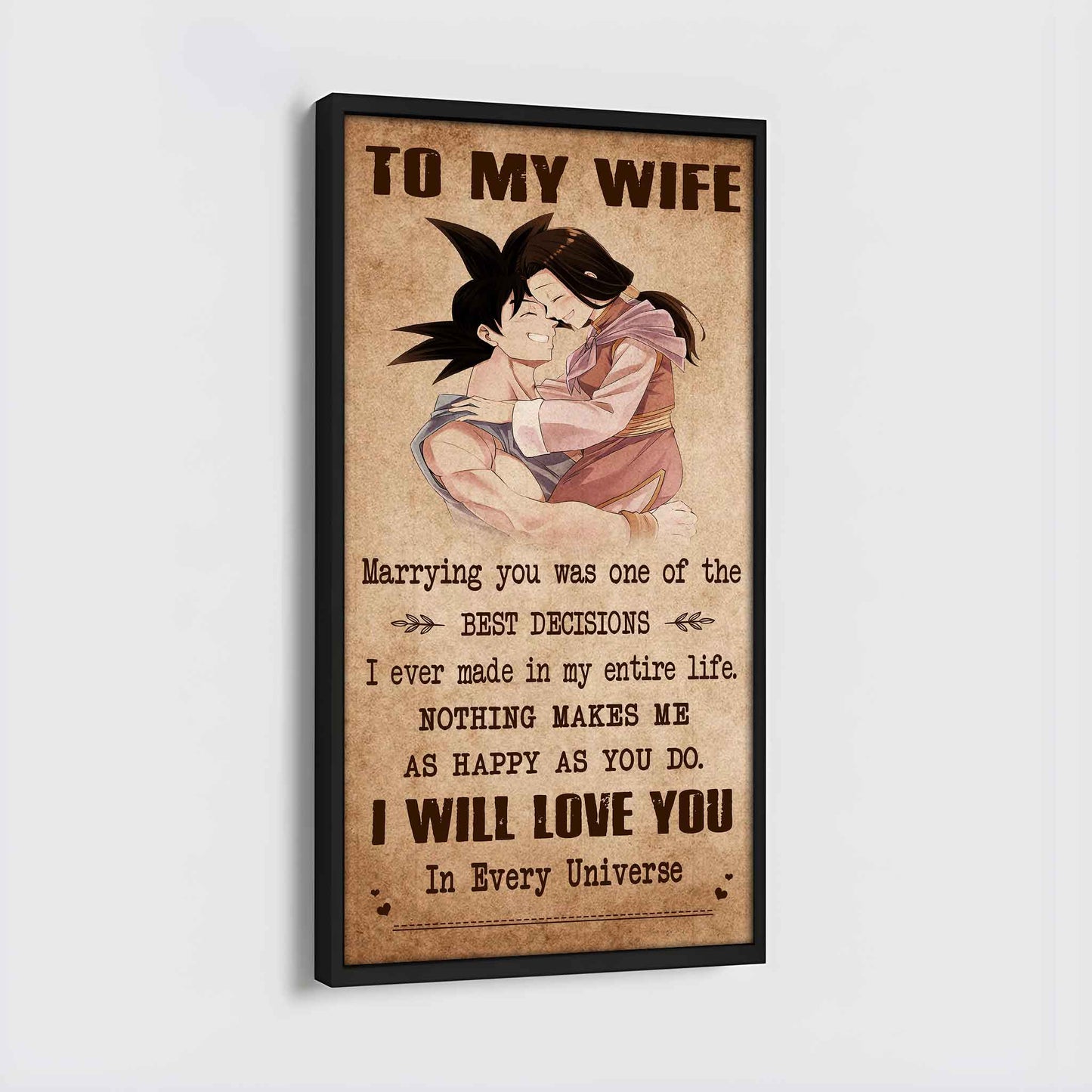Poster Canvas To My Wife Marrying You Was One Of The Best Decisions - I Will Love You Forever And Always Gift For Your Wife