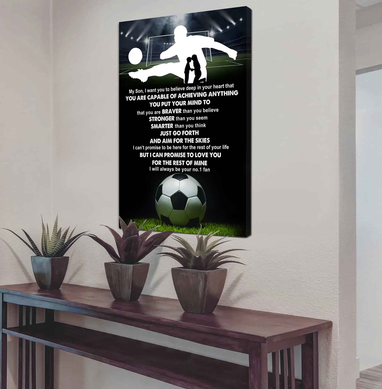 Baseball Poster Canvas Mom To Son - That You Are Braver Than You Believe You Are Capable Of I Will Always Your No 1 Fan