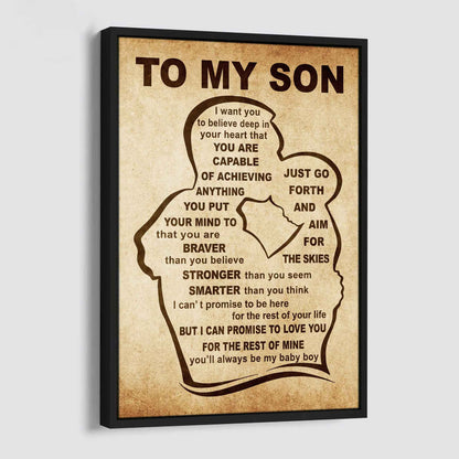 Personalized Family Poster Canvas That You Are Braver Than You Believe To My Son Gift From Dad Gift For Your Son