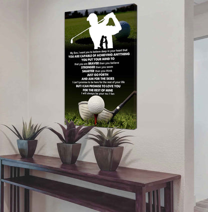 Baseball Poster Canvas Mom To Son - That You Are Braver Than You Believe You Are Capable Of I Will Always Your No 1 Fan