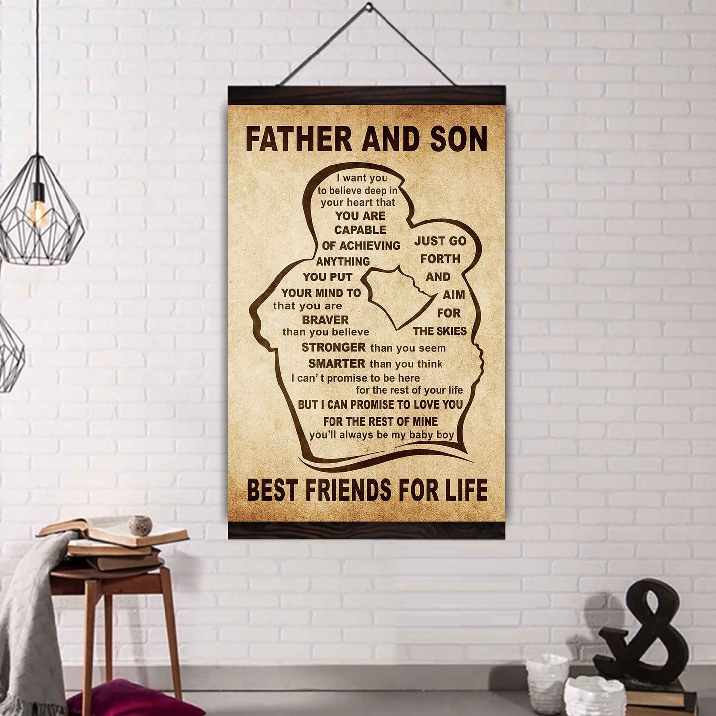 Personalized Family Poster Canvas That You Are Braver Than You Believe To My Son Gift From Dad Gift For Your Son