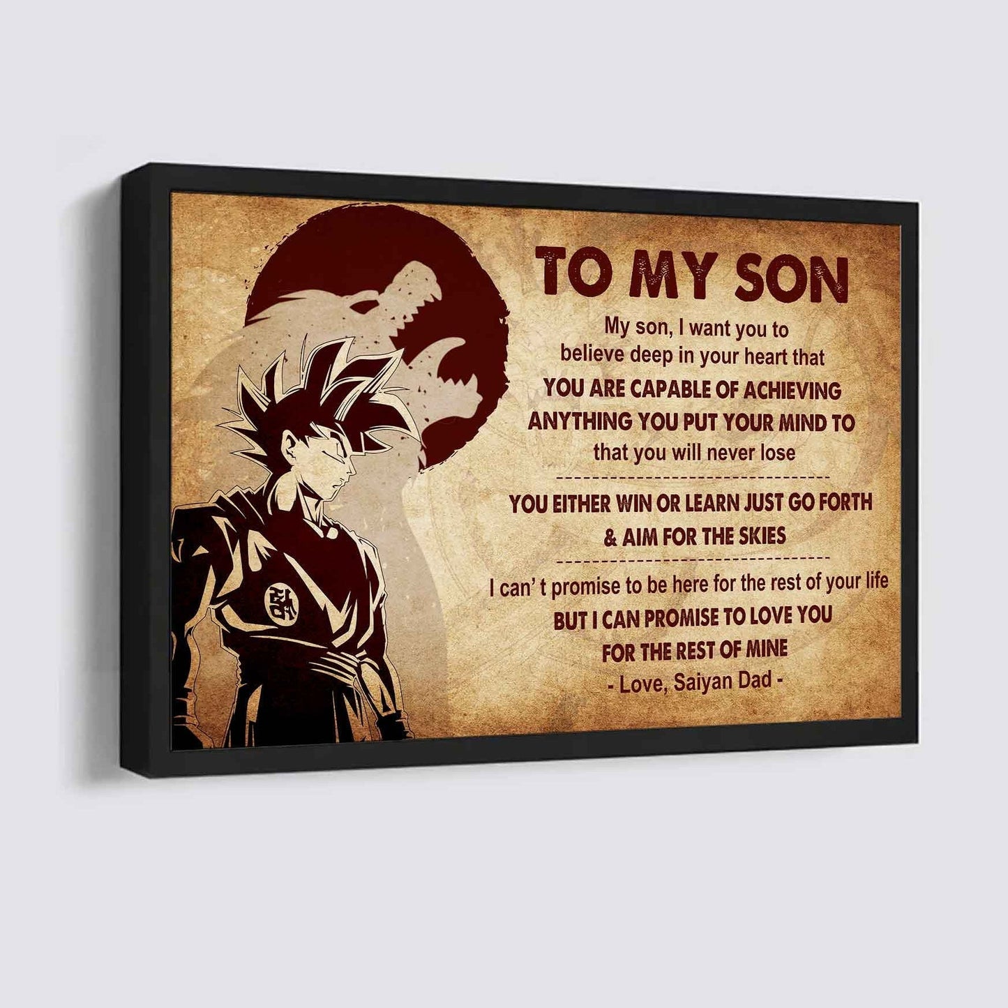 New Version Warrior Poster Canvas You Will Never Lose You Either Win Or Learn From Dad To Son