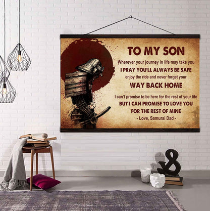 New Version Warrior Poster Canvas Your Way Back Home From Dad To Son Gift For Your Son Motivational Quotes