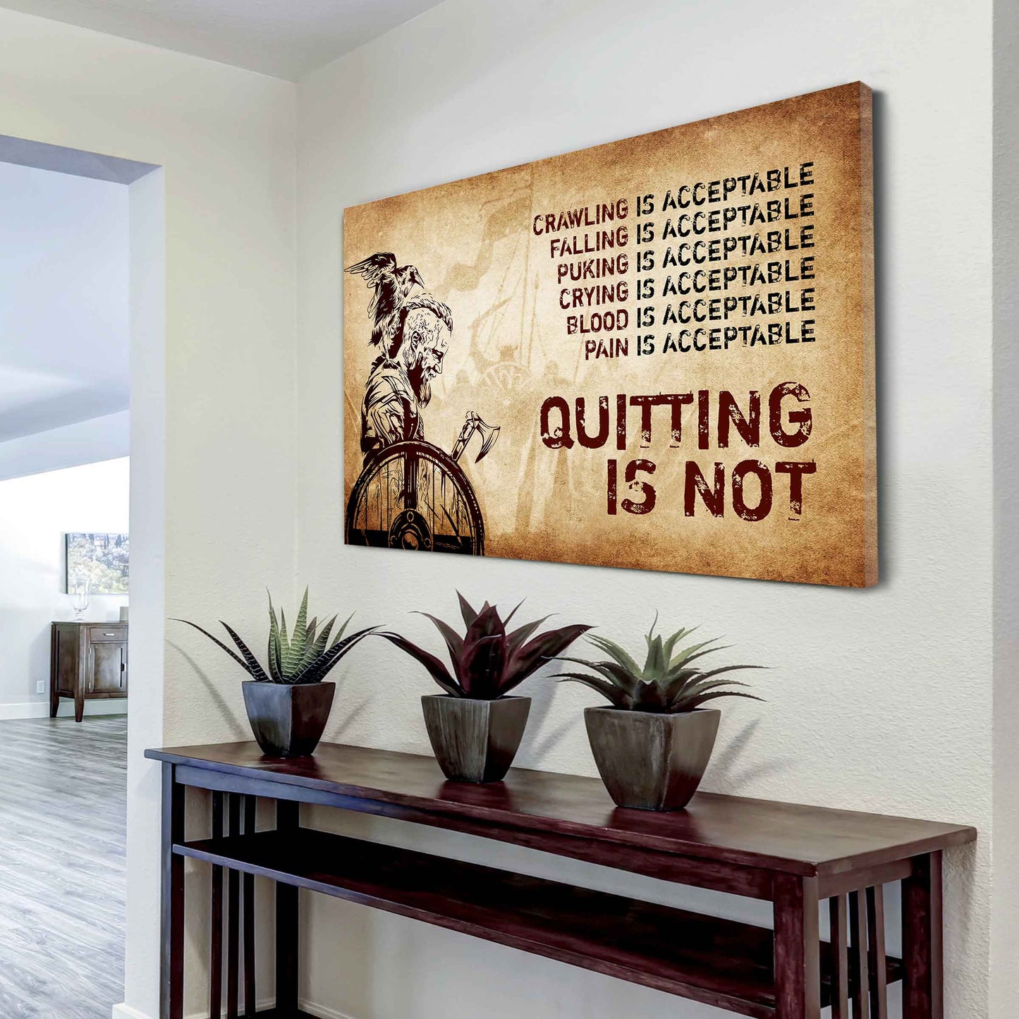 Soldier Poster Canvas Quiting Is Not Best Gifts Motivation Quotes