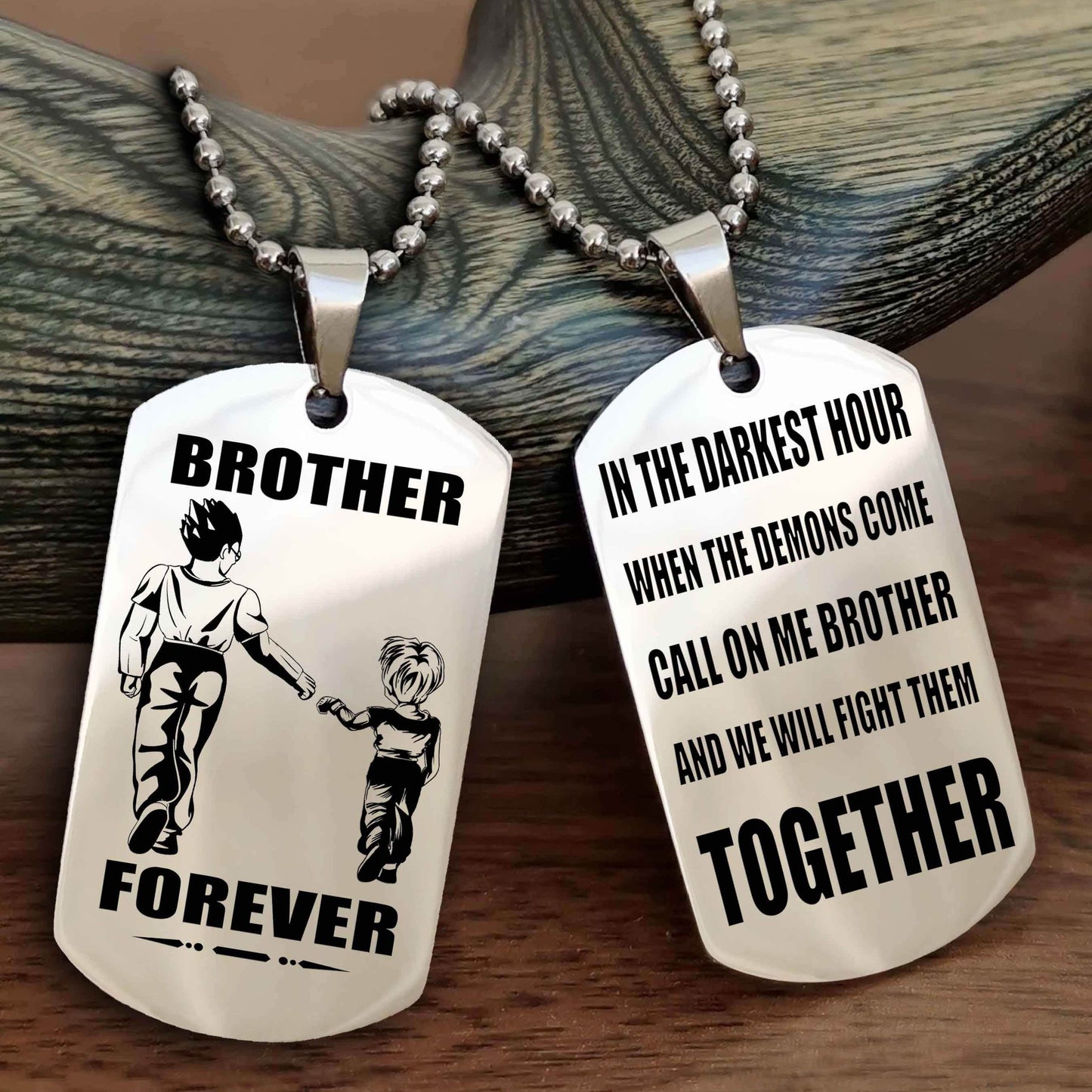 Soldier: Navy-Air Force Personalized Double Sided Dog Tag For My Brother - Call On Me Brother And We Will Fight Them Together Gift For Your Friend