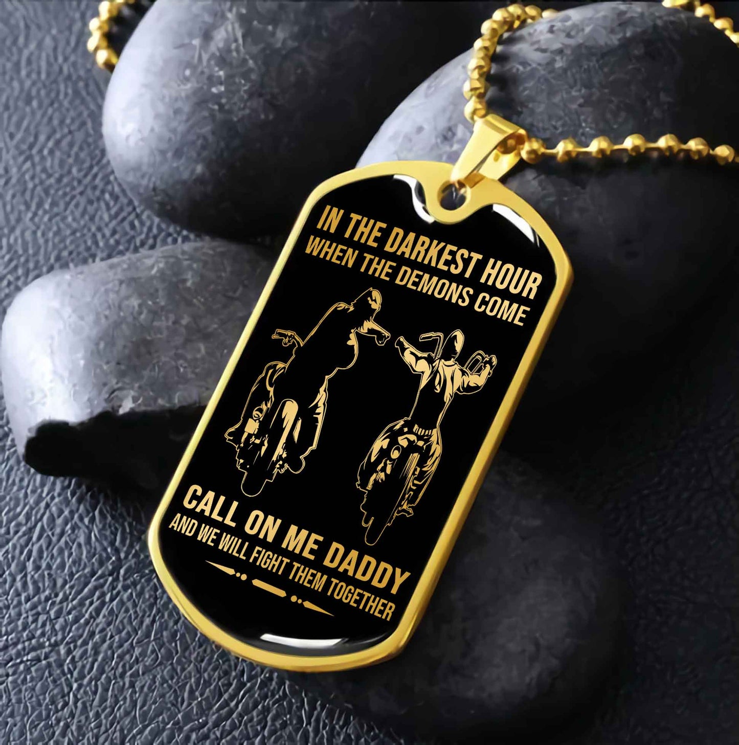 DRB Military Chain Silver Plated 18K Gold Plated Call On Me Daddy Gift For Your Dad
