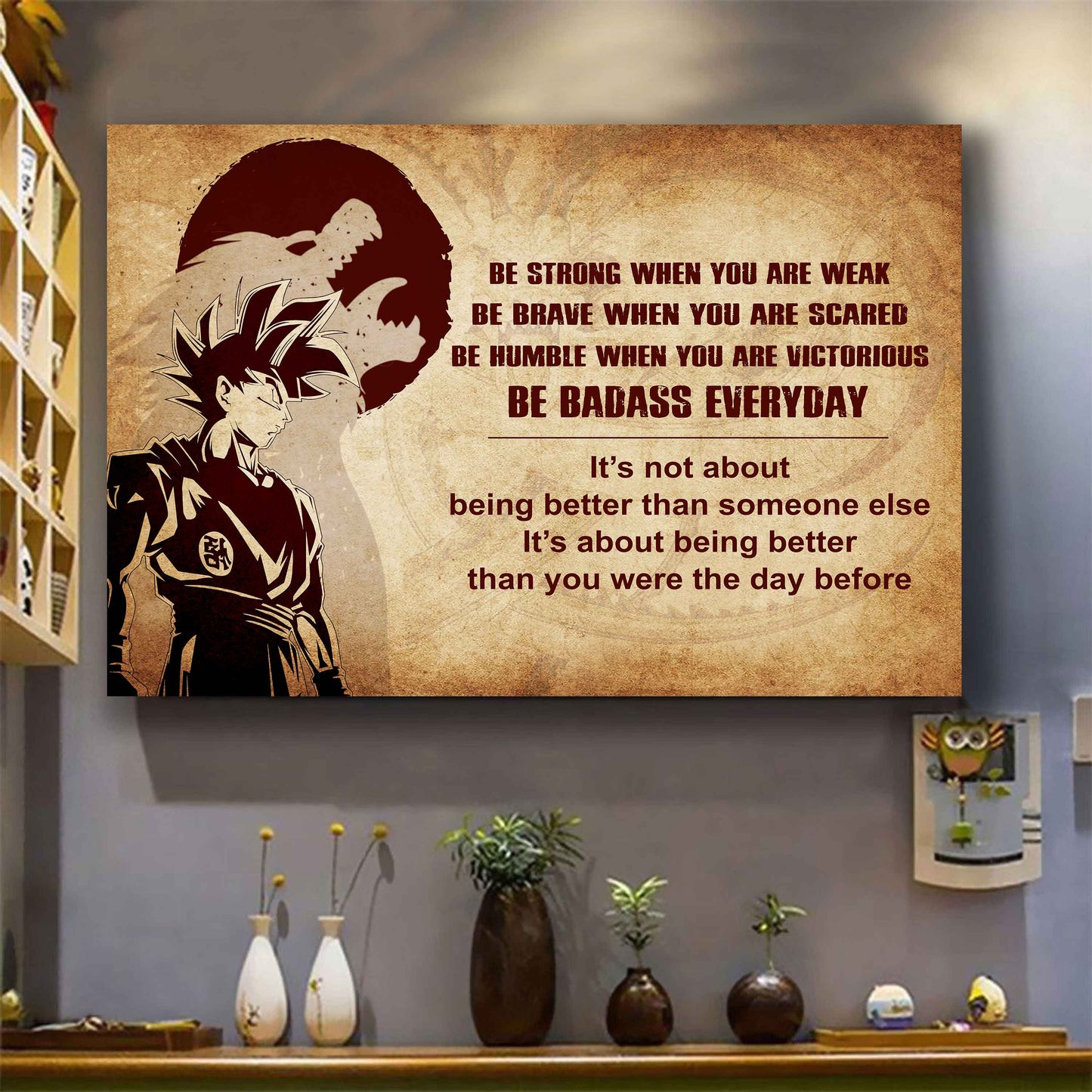 Soldier Poster Canvas Be Strong When You Are Weak Be Badass Everyday From Dad To Son Gift For Your Son Motivational Quotes