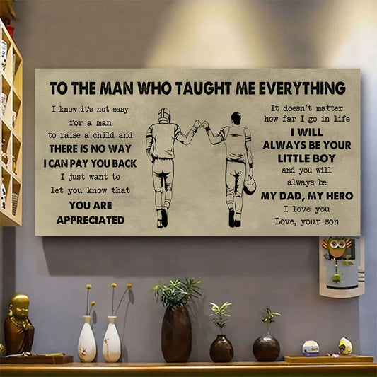 Family Poster Horizontal Canvas To My Dad I Know It's Not Easy To Raise A Child I Will Always Be Your Little Boy Gift From Son To Dad