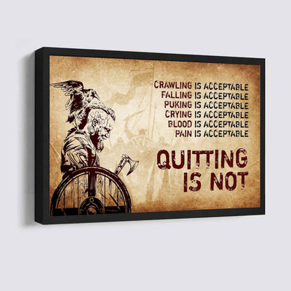 Soldier Poster Canvas Quiting Is Not Best Gifts Motivation Quotes