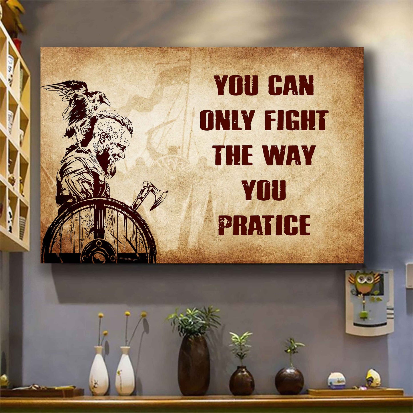 Knight Templar Poster Canvas You Can Only Fight The Way You Practice