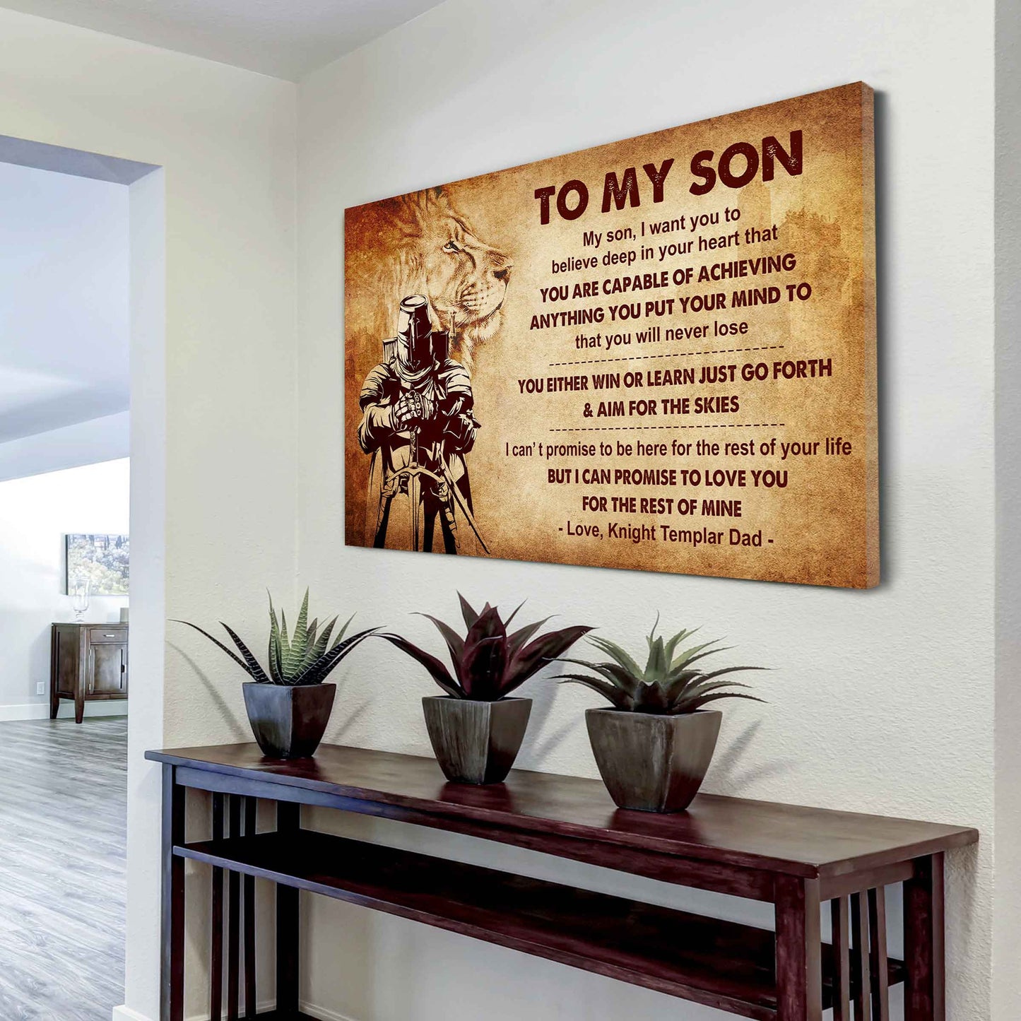 New Version Warrior Poster Canvas You Will Never Lose You Either Win Or Learn From Dad To Son