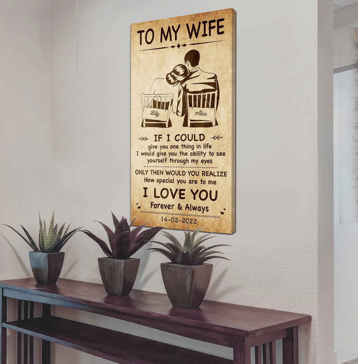 Family Poster Canvas To My Wife If I Could Give You One Thing In Life - How Special You Are To Me Gift For Your Wife