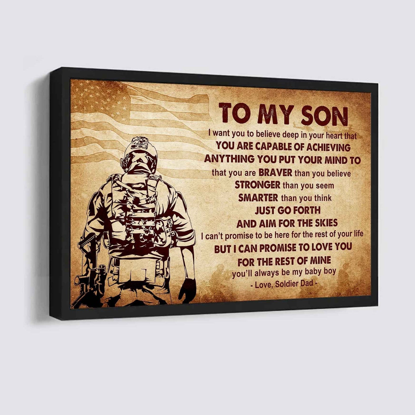 Knight Templar Poster Canvas Just Go Forth And Aim For The Skies From Dad To Son Gift For Your Son