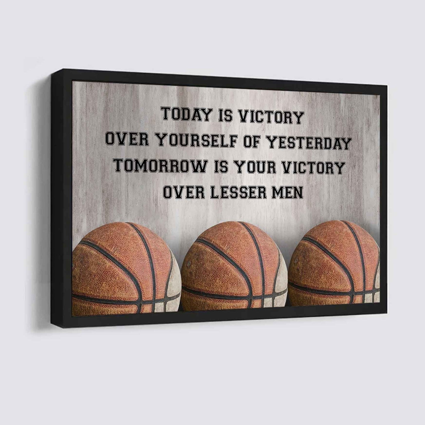 Sport Poster Canvas Today Is Victory Over Your Self Best Gift With Motivation Quotes