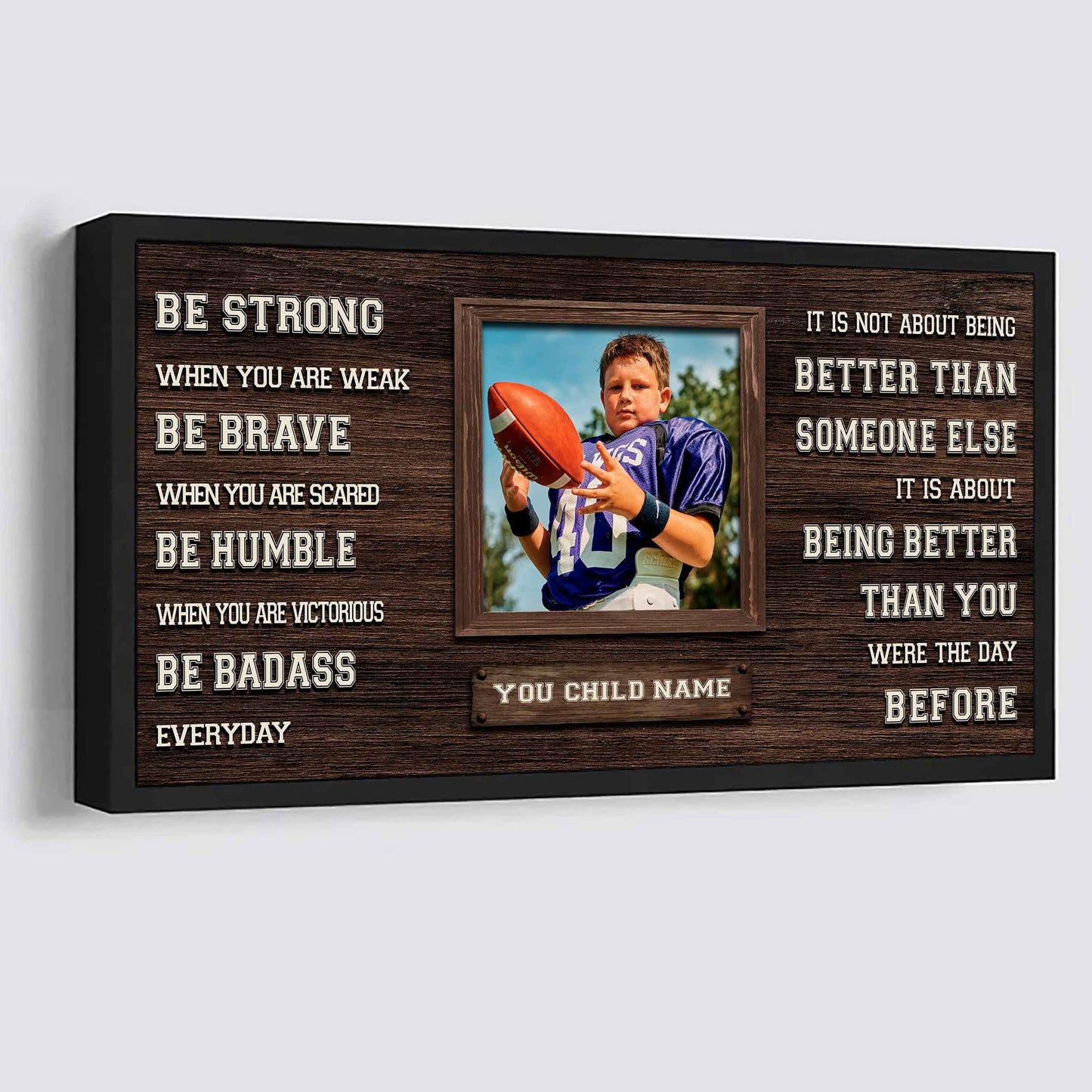 Basketball-(Photo and Name)-Be strong-It is not About Being Better Than Someone Else It is about being better than you were the day before.