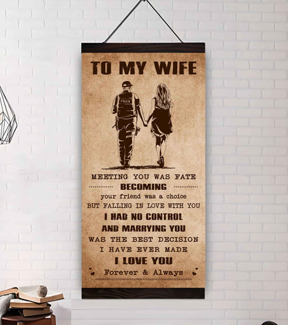 Samurai Poster Canvas To My Wife Meeting You Was Fate - I Love You Forever And Always Gift For Your Wife