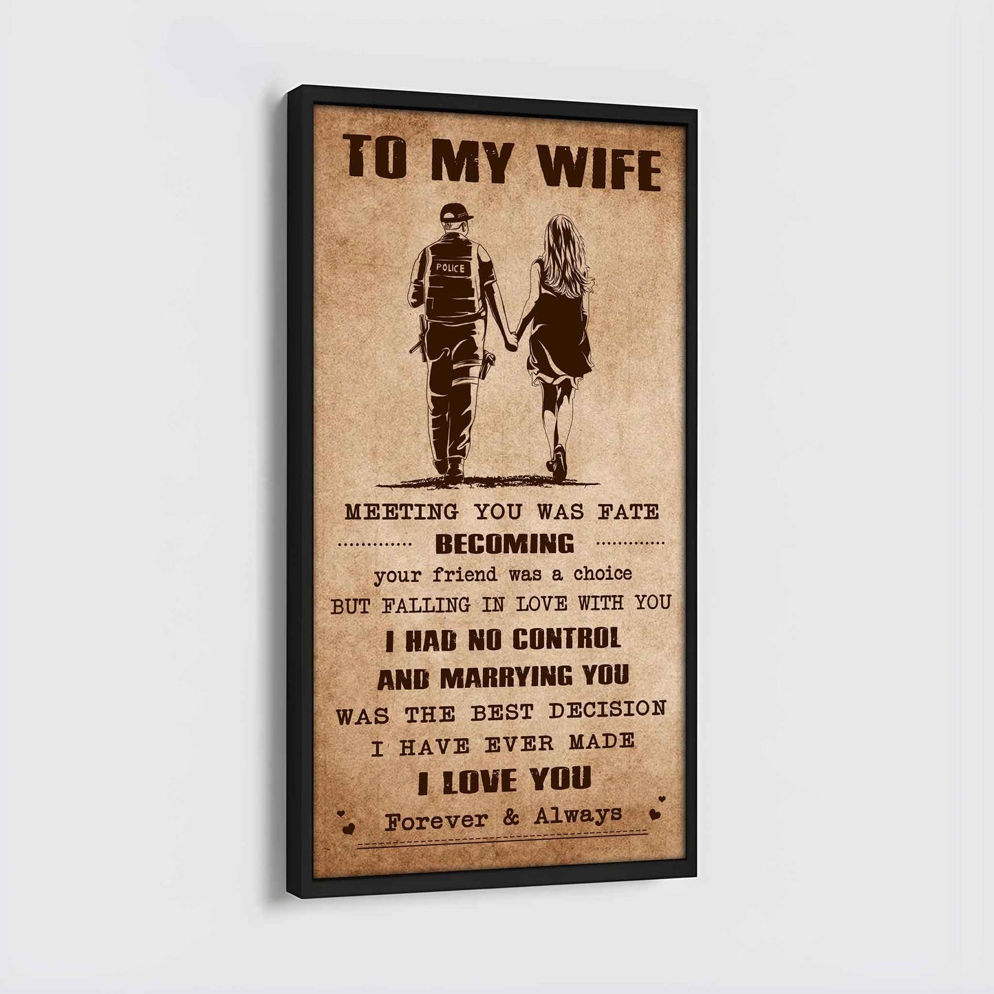 Samurai Poster Canvas To My Wife Meeting You Was Fate - I Love You Forever And Always Gift For Your Wife