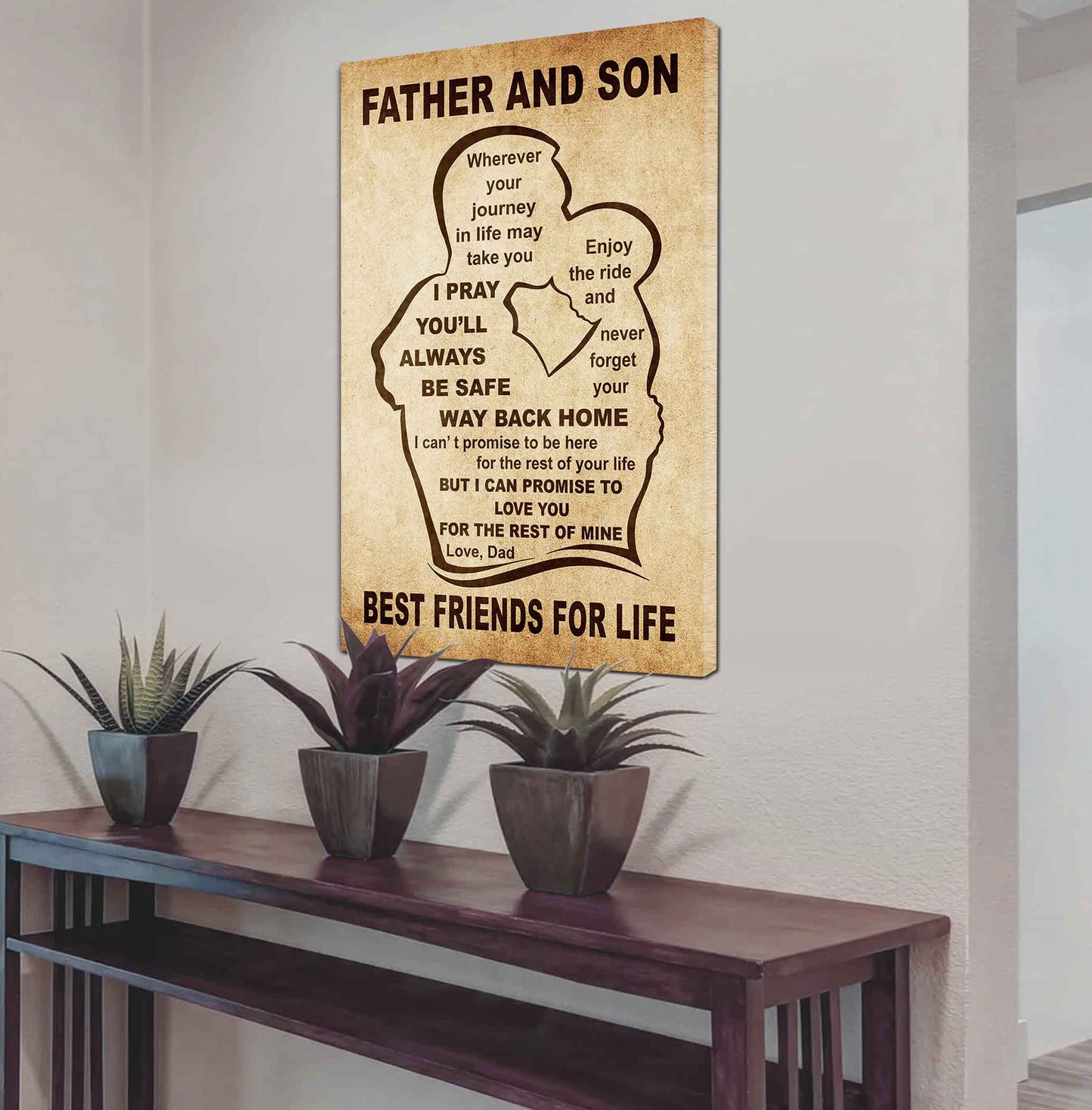 Personalized Family Poster Canvas Never Forget Your Way Back Home To My Son Gift From Dad Gift For Your Son
