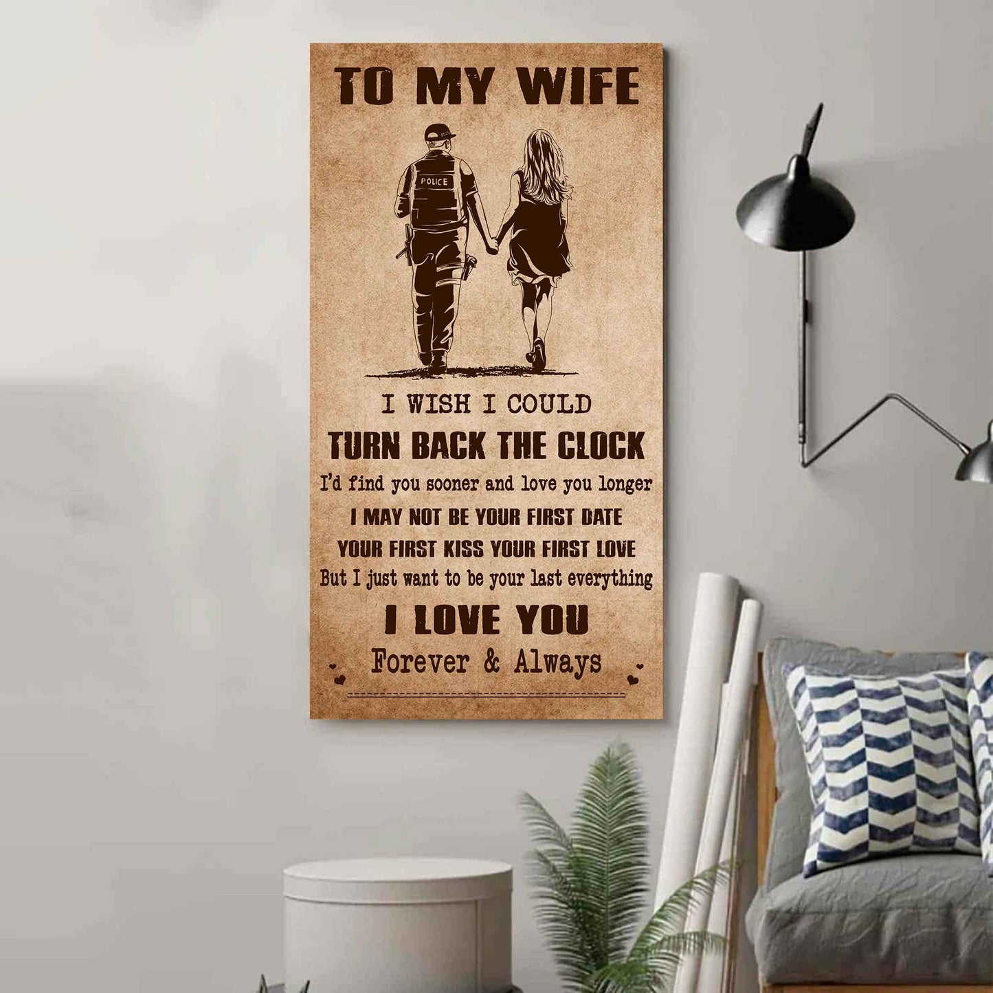 Samurai Poster Canvas To My Wife I Wish I Could Turn Back The Clock - I Love You Forever And Always Gift For Your Wife