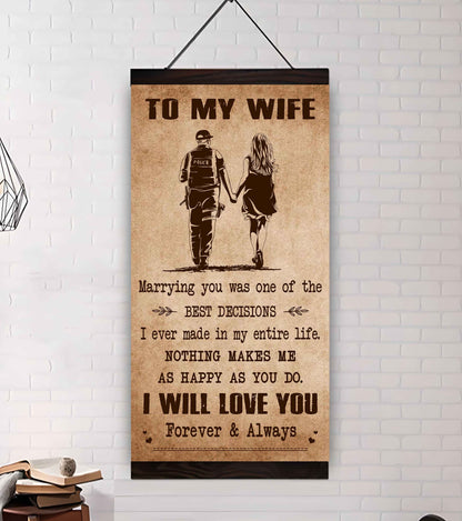 Poster Canvas To My Wife Marrying You Was One Of The Best Decisions - I Will Love You Forever And Always Gift For Your Wife