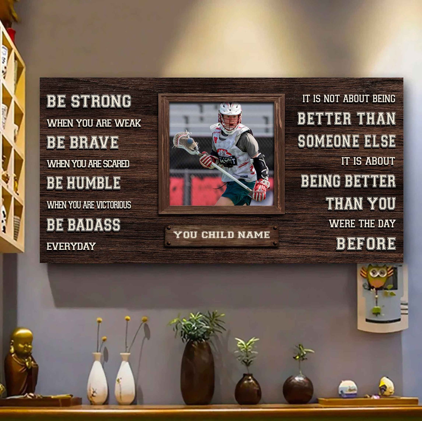 Basketball-(Photo and Name)-Be strong-It is not About Being Better Than Someone Else It is about being better than you were the day before.
