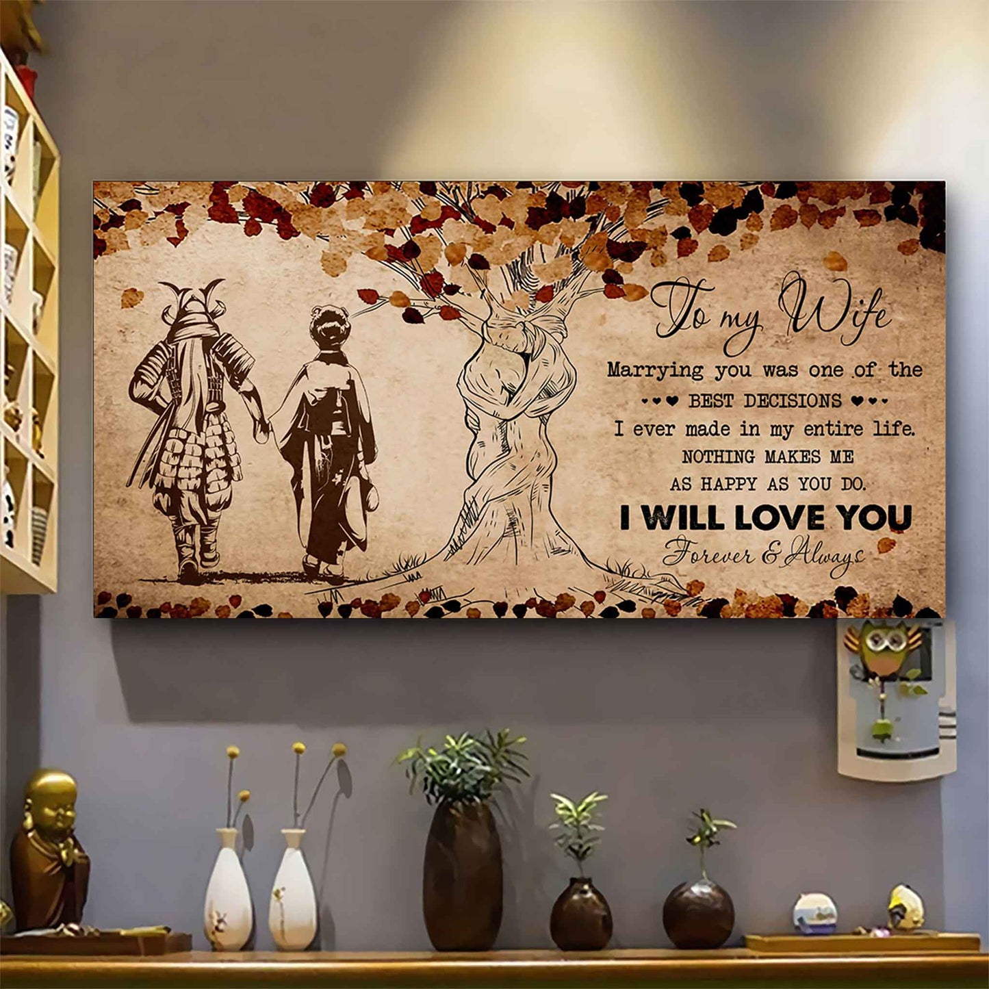 American Football Poster Canvas To My Wife Marrying You Was One Of The Best Decisions - I Will Love You Forever And Always Gift For Your Wife